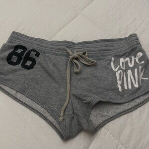 Pink sleep, shorts, gray size small